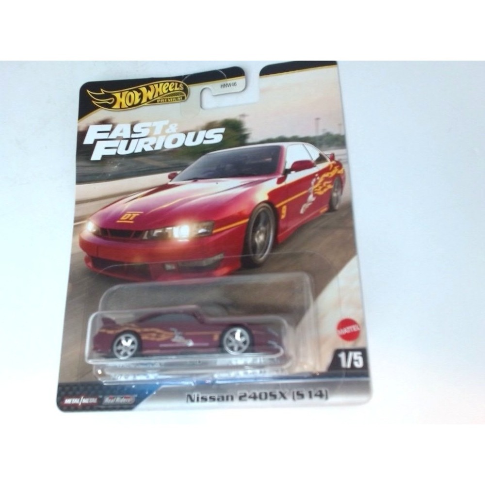 HOT WHEELS PREMIUM - Fast & Furious,  NISSAN 240SX, S14, BRAND NEW IN PACKAGE